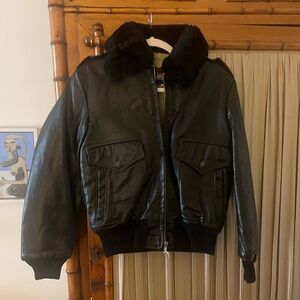 Vintage Garsel Leather Bomber Jacket